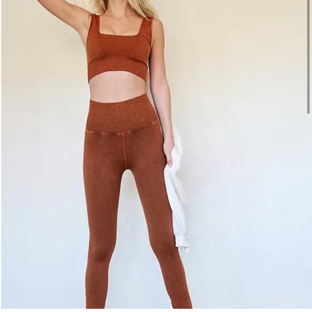Free People Movement Good Karma High Rise 7/8 Legging Toasted Coconut XS/S